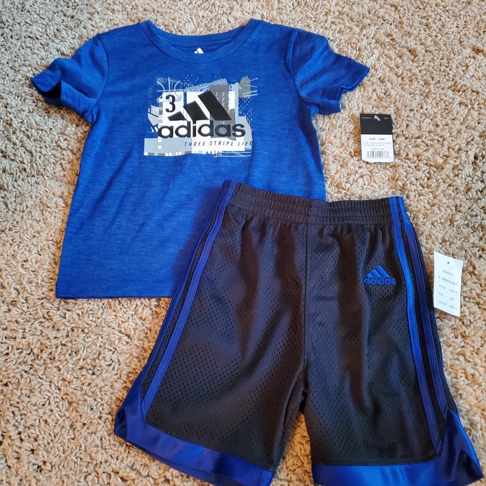 NEW Adidas 2pc outfit 24m
